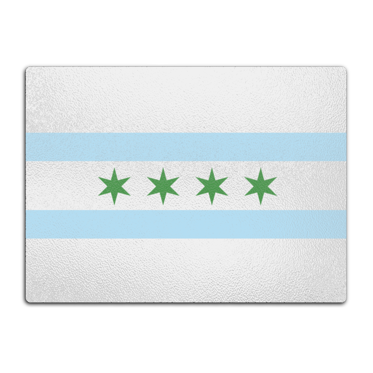 Chicago Flag Sit. Patty's Glass Cutting Board