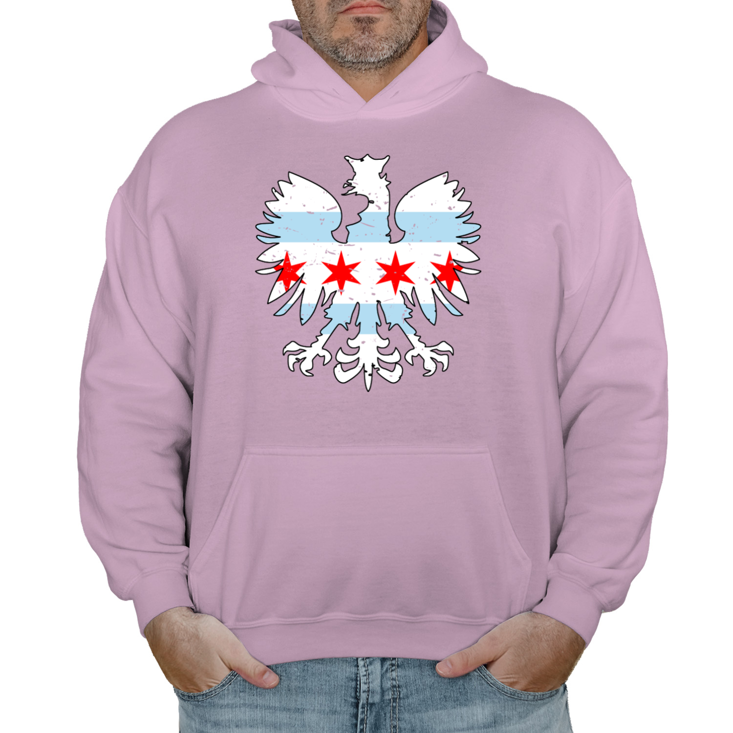 Chicago Flag Eagle Hoodie