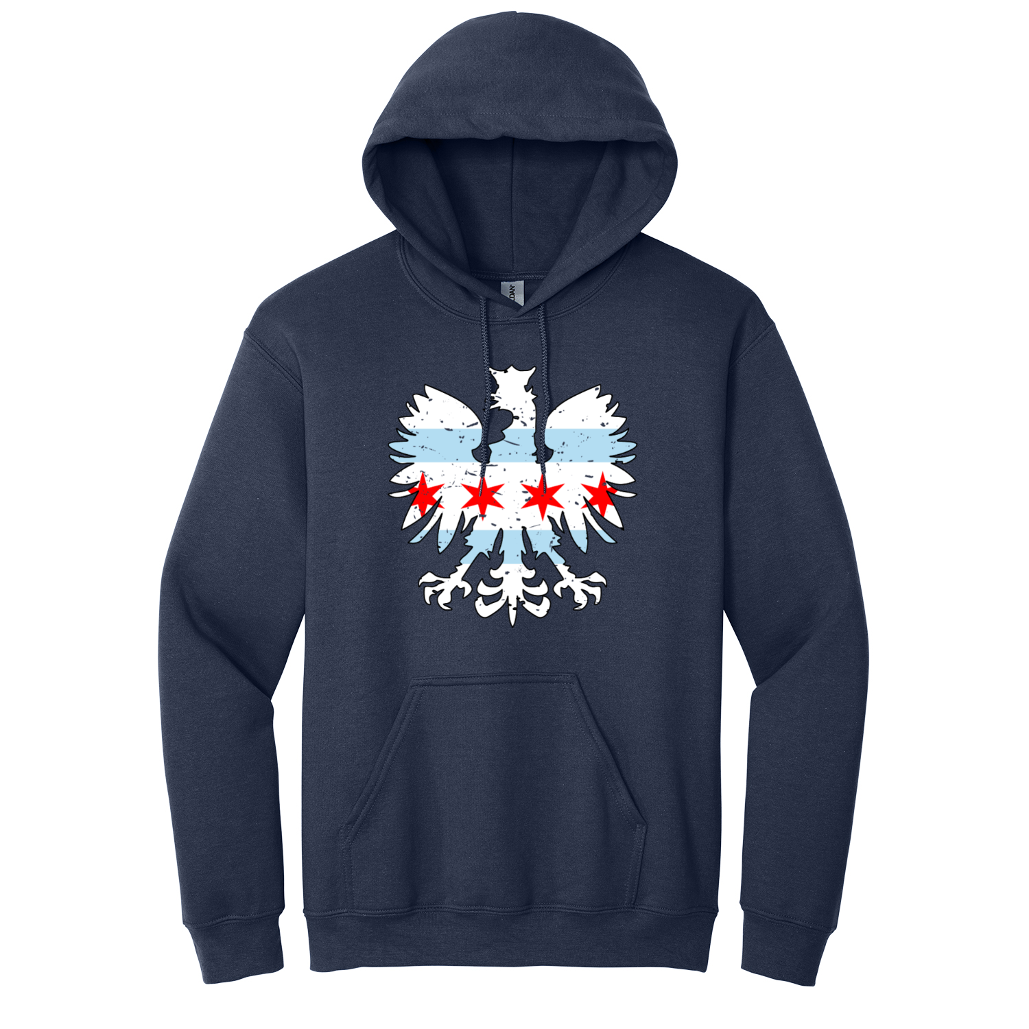 Chicago Flag Eagle Hoodie