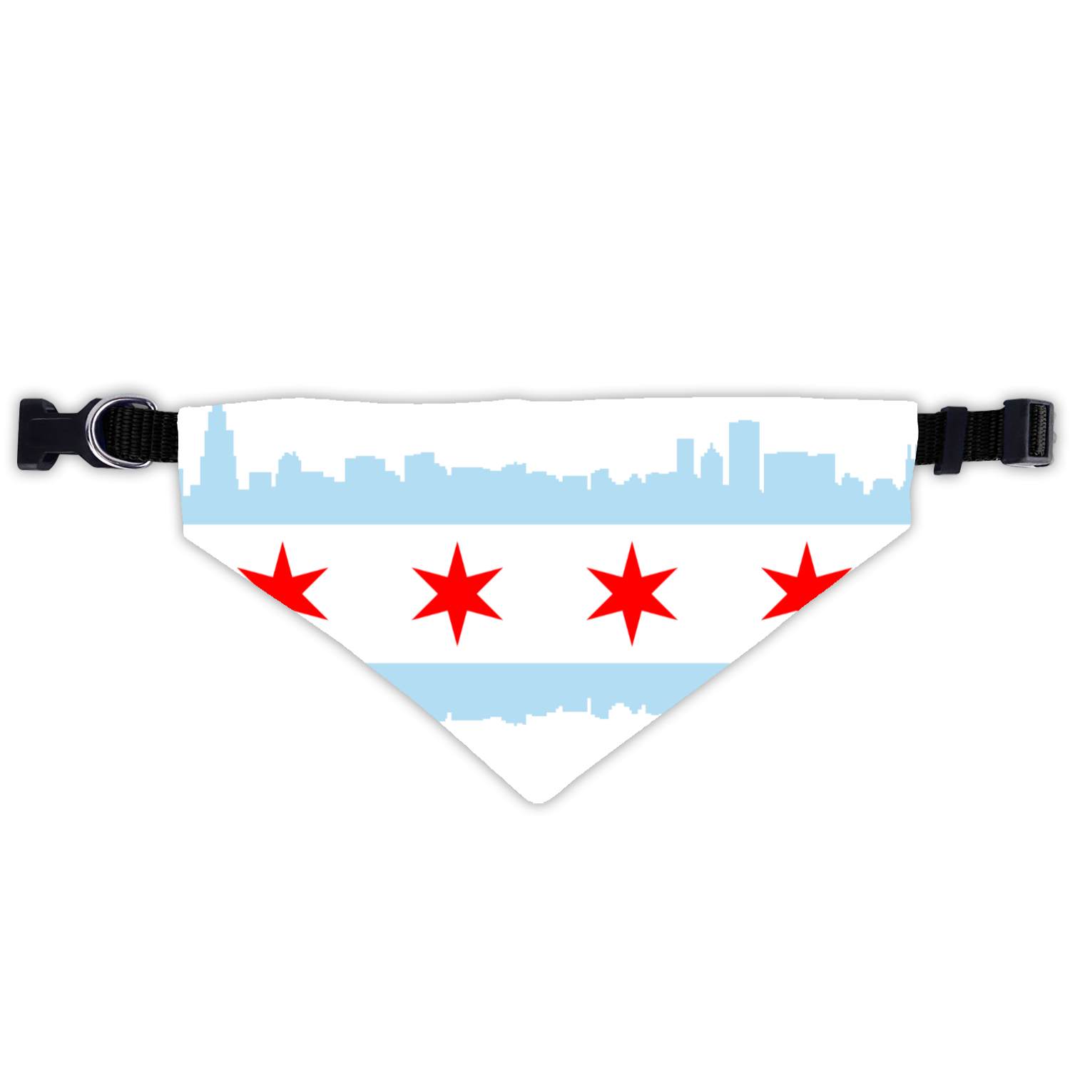 Chicago Skyline Flag Dog Scarf